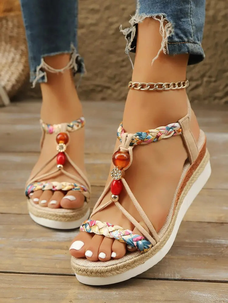 Boho Stride Espadrille Wedge Sandals