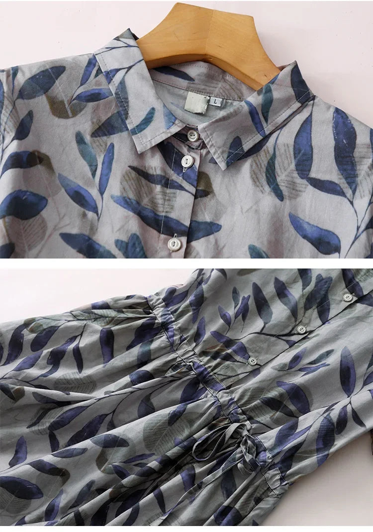 Sunlit Muse Cotton Shirt Dress