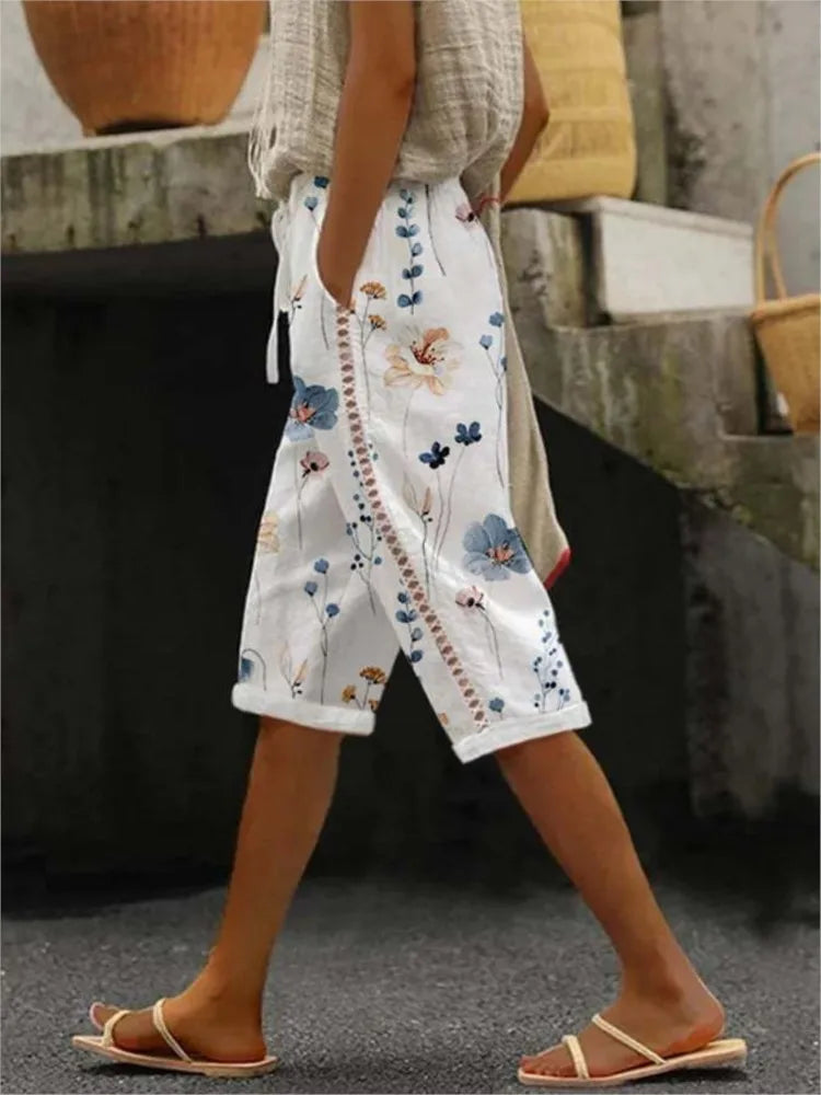 Boho Print Knee-Length Pants