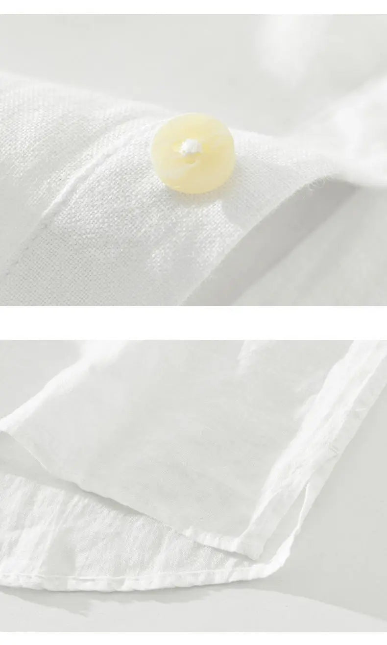 Japanese Retro Linen Pullover Shirt