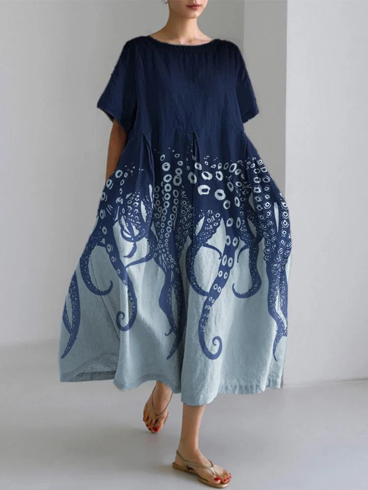 Sunny Vibes Printed Lounge Dress