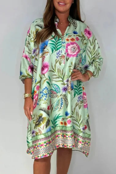 Boho Luxe V-Neck Beach Midi Dress