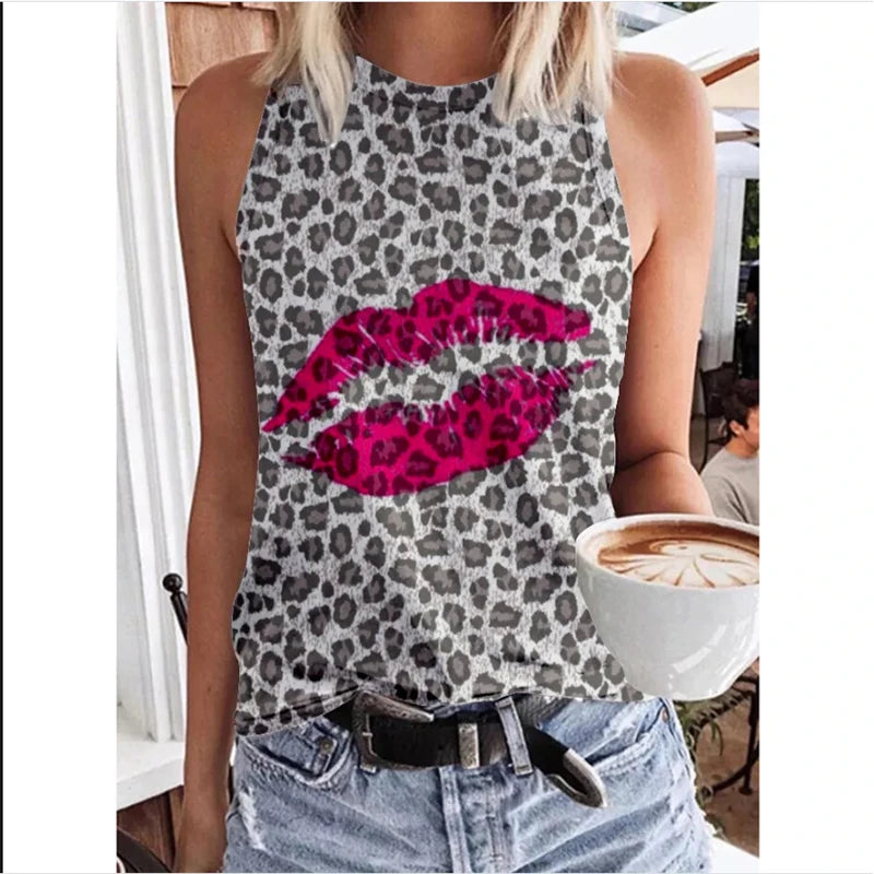Leopard Paw Print Tank Top