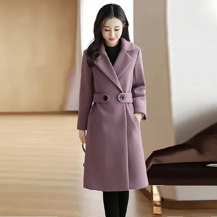 Korea Luxe Plus Woolen Overcoat Rich Allure