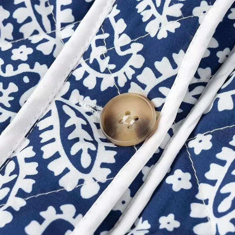 Canvas Charm Printed Patchwork Jacket