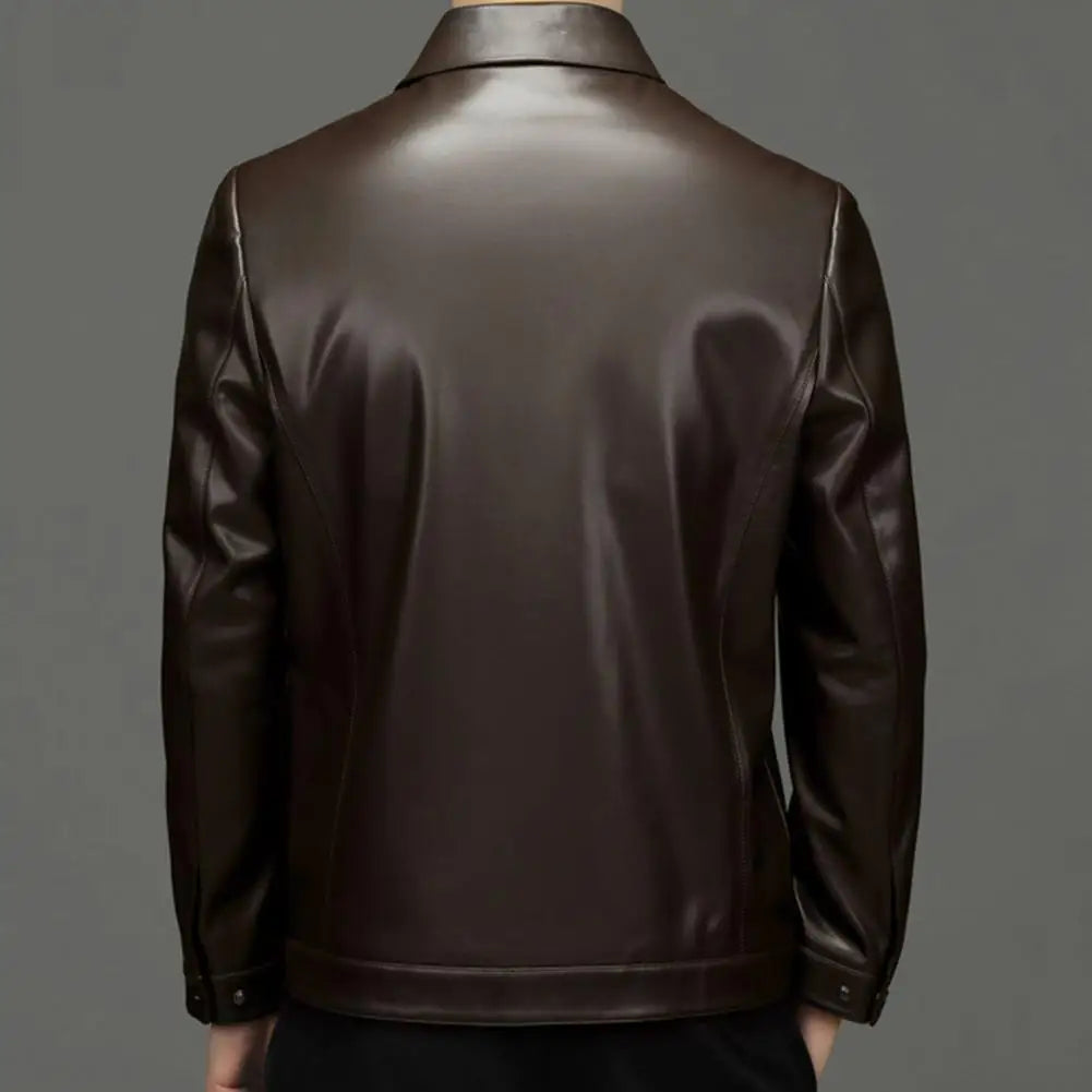 Urban Edge Faux Leather Zip Jacket