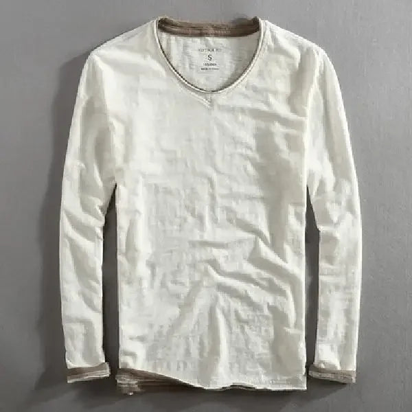 Raw Edge Vintage V Neck Tee