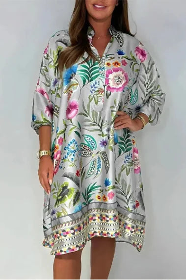 Boho Luxe V-Neck Beach Midi Dress