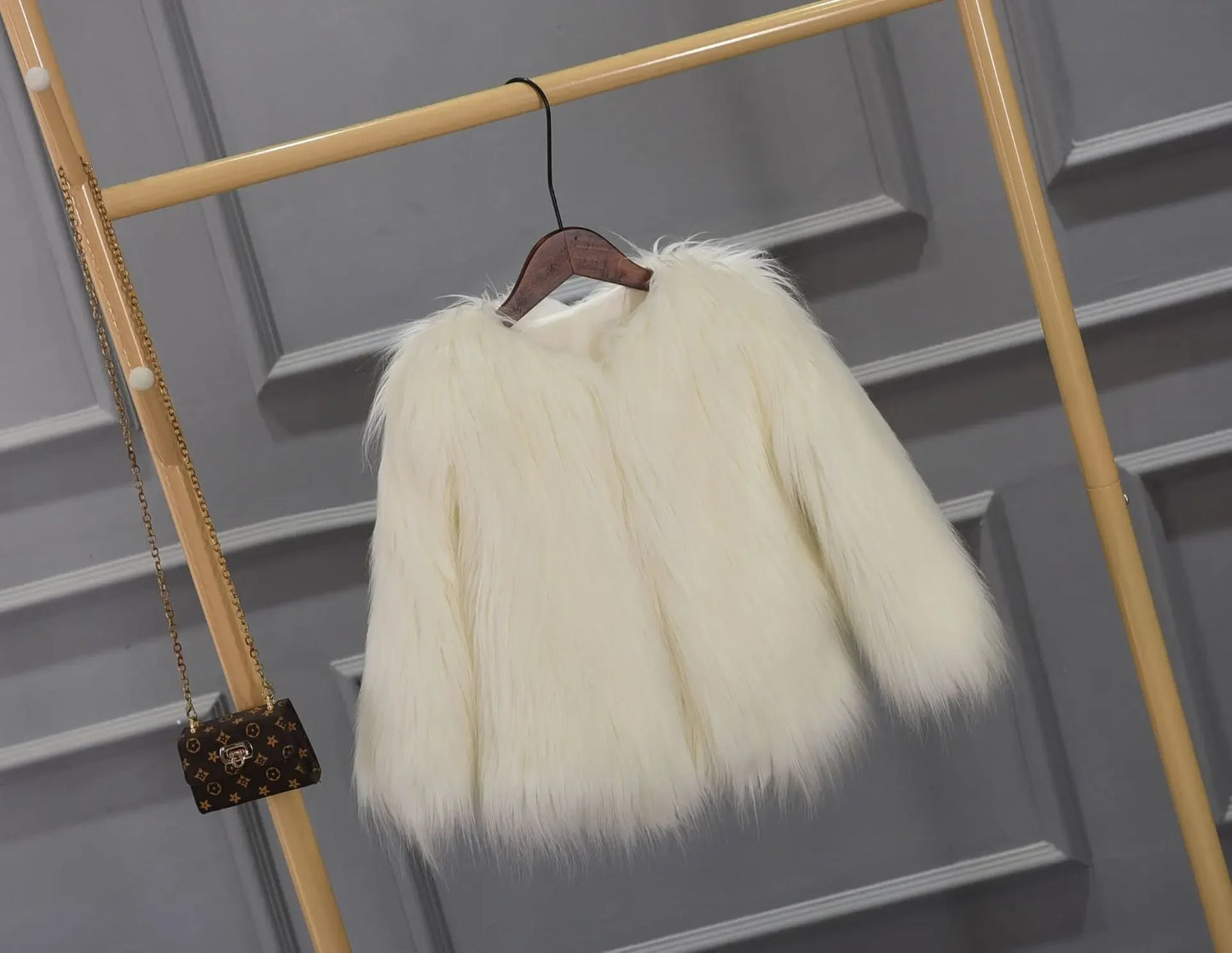 Cozy Pelt Faux Fur Button Coat