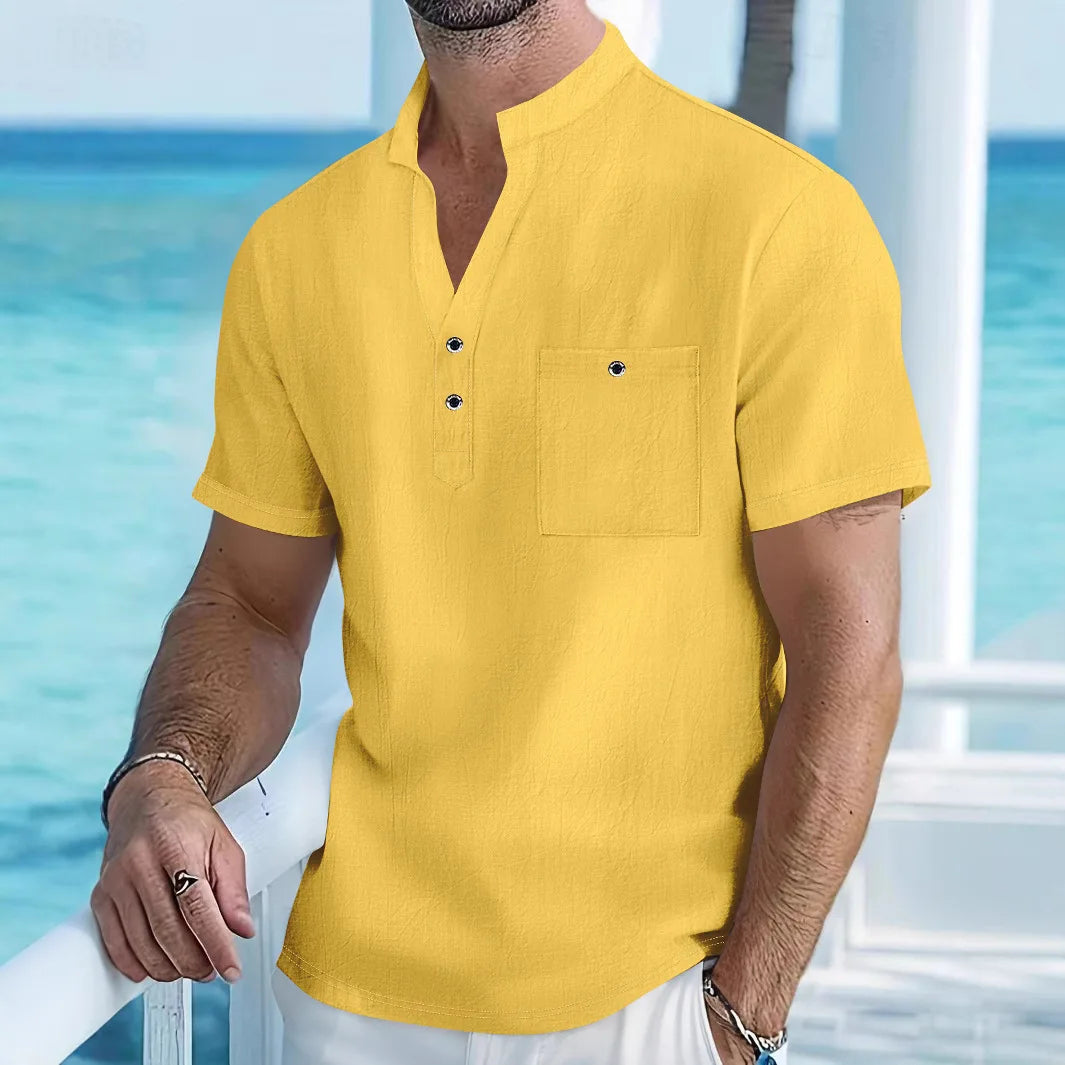 BreezeCraft Cotton Linen Shirt