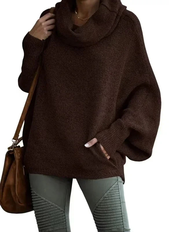 Cozy Drape Cowl Neck Sweater