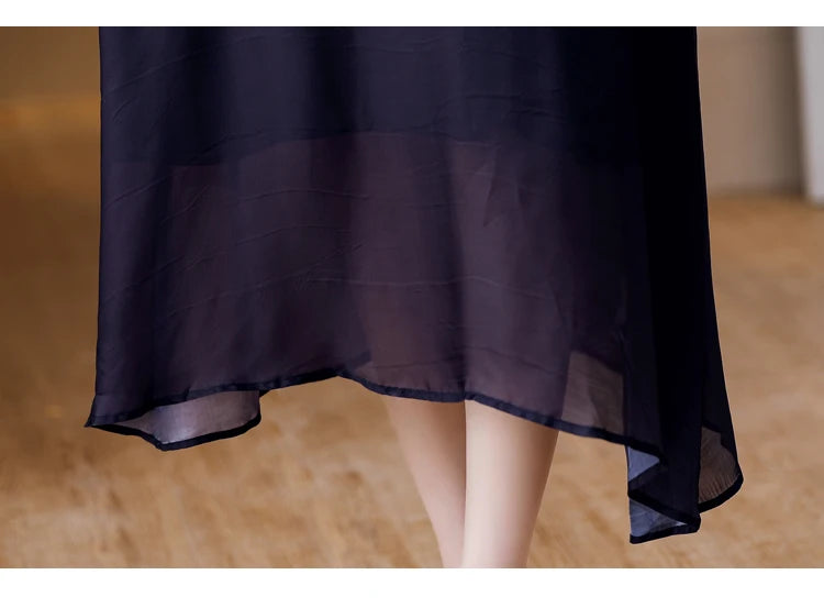 Serenity Bloom Luxe Midi Dress Rich Allure