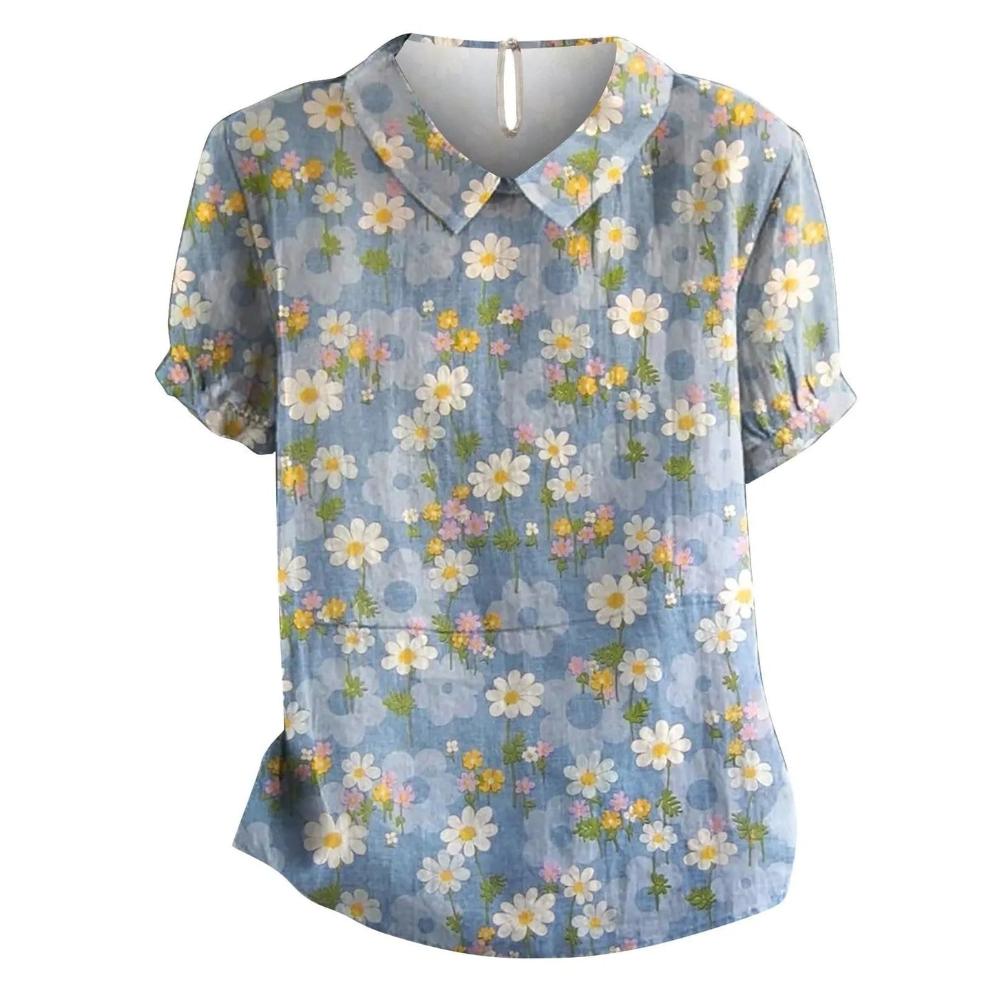 Boho Bloom Puff Sleeve Blouse