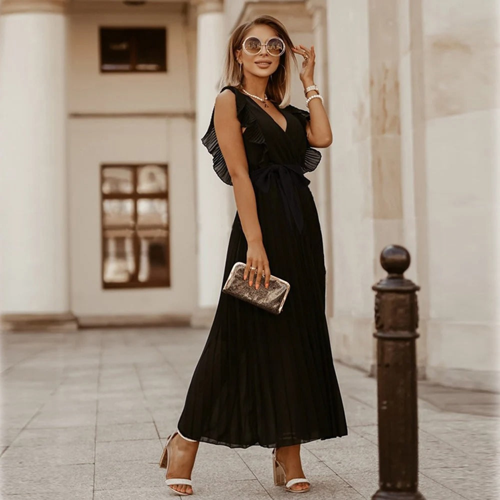 Graceflow Ruffled Chiffon Maxi