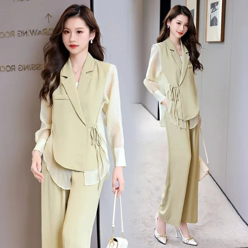Spring Breeze Striped Two-Piece Suit