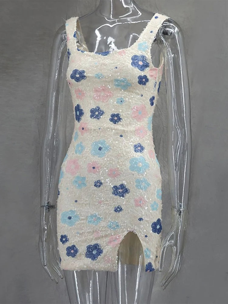 Glam Sparkle Sequined Mini Dress