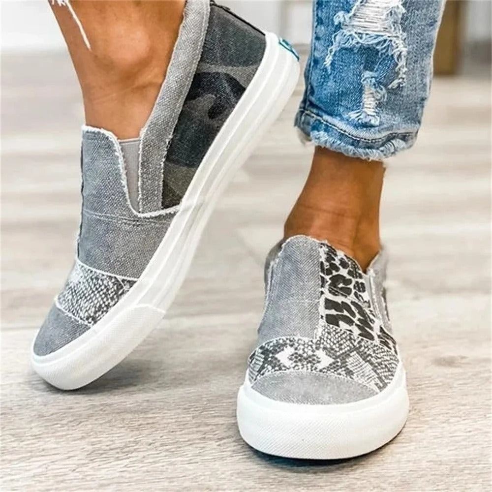 Leopard Canvas Spring Flats