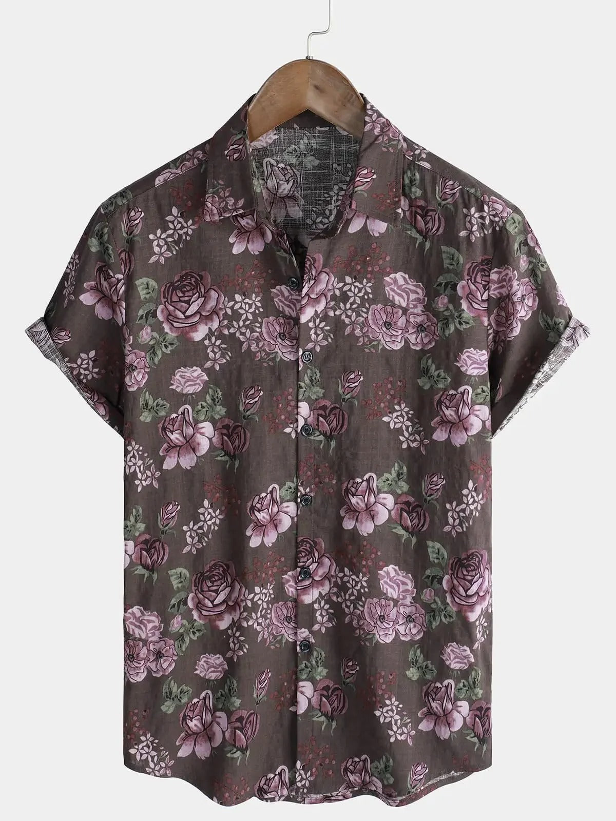 Trendy Beachwear Floral Print Shirt