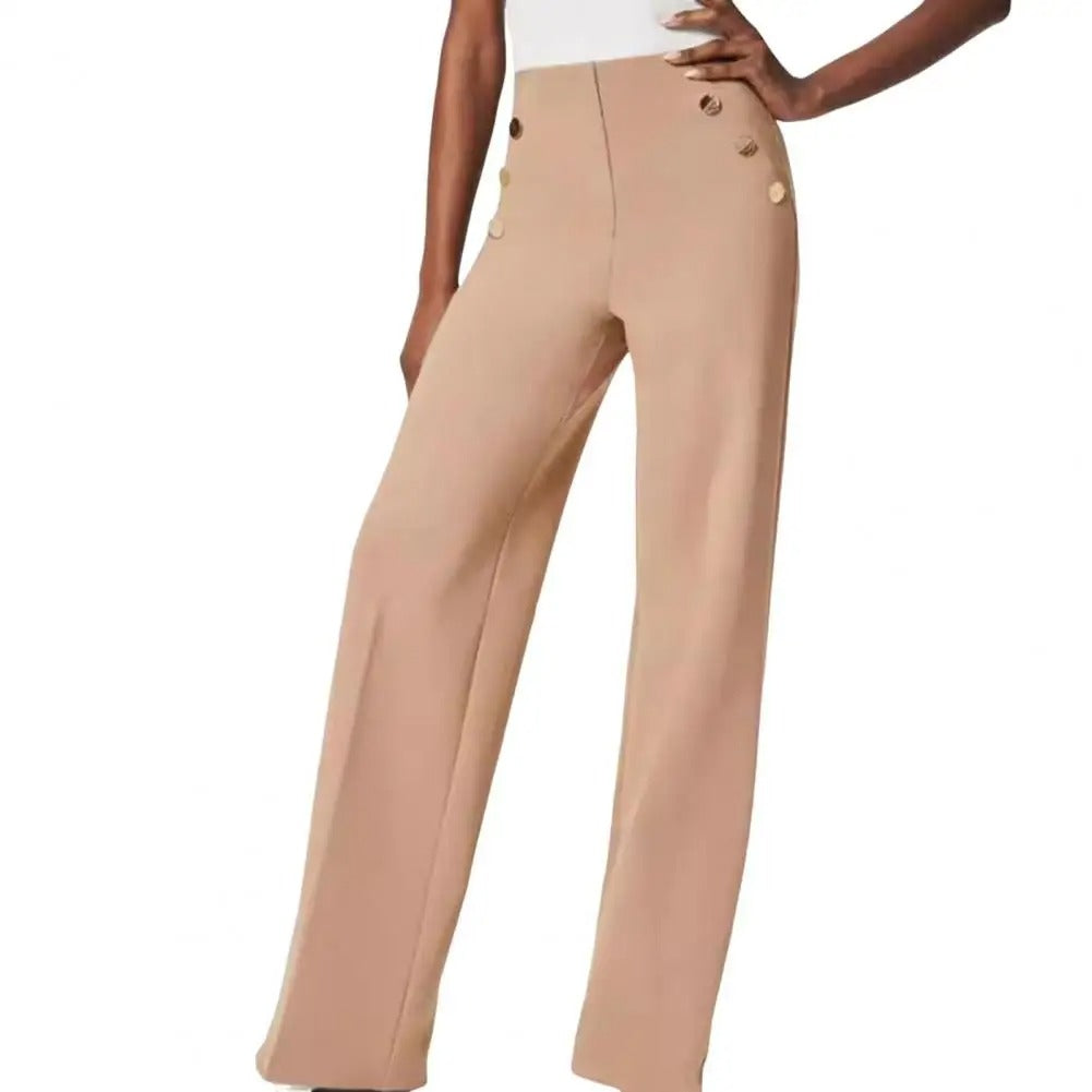 Sophisticated Slim Fit Wide Leg Pants