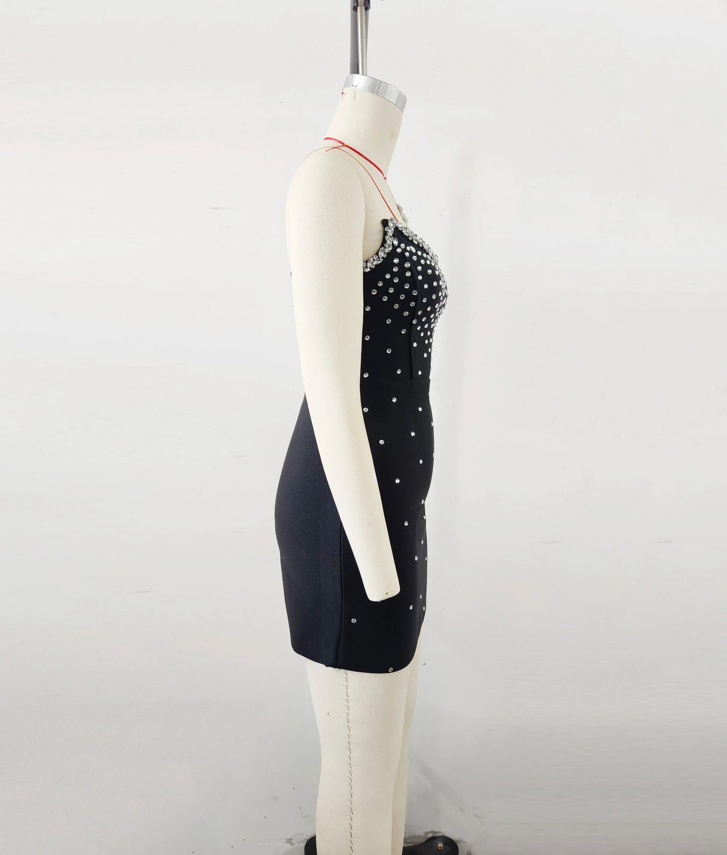 Rhinestone Strapless Mini Dress