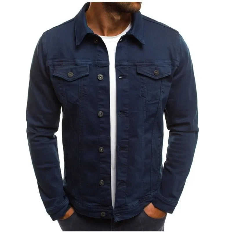 Vintage Denim Moto Jacket