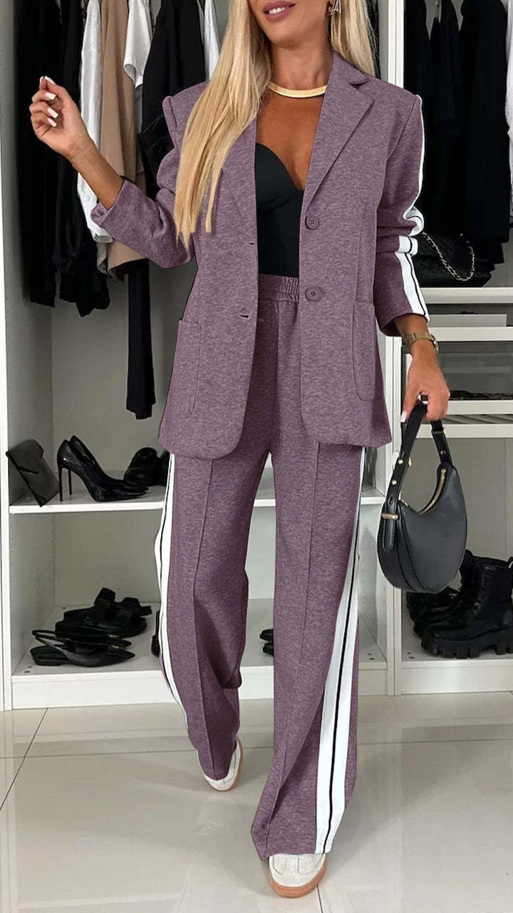 Stylish Blazer Two-Piece Suit Set