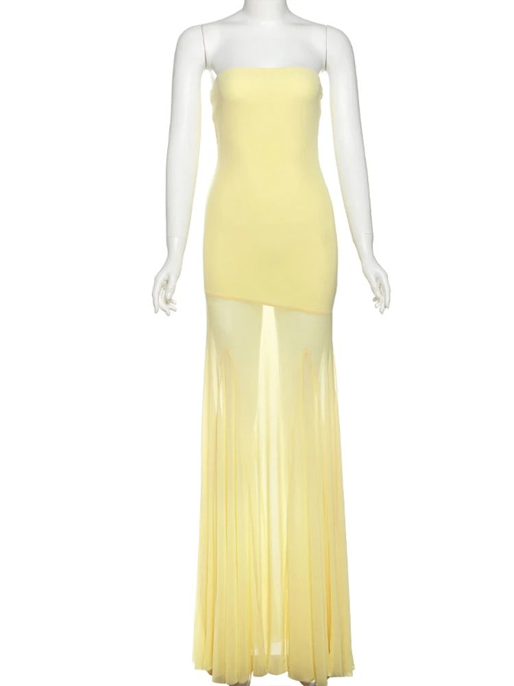 Mystic Mesh Strapless Dress
