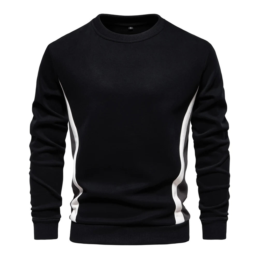Patchwork Cotton Crew Sweatshirt