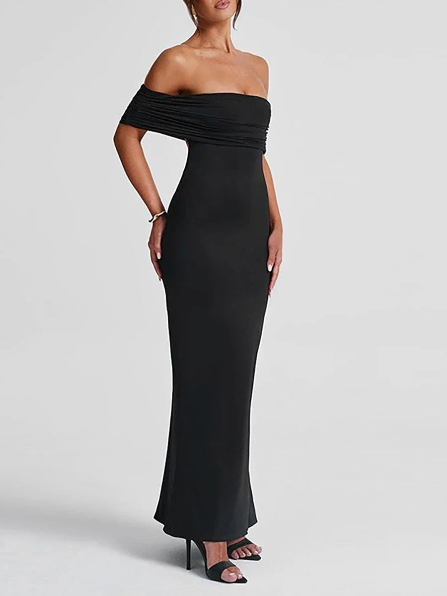 Sexy Strapless Backless Bodycon Maxi