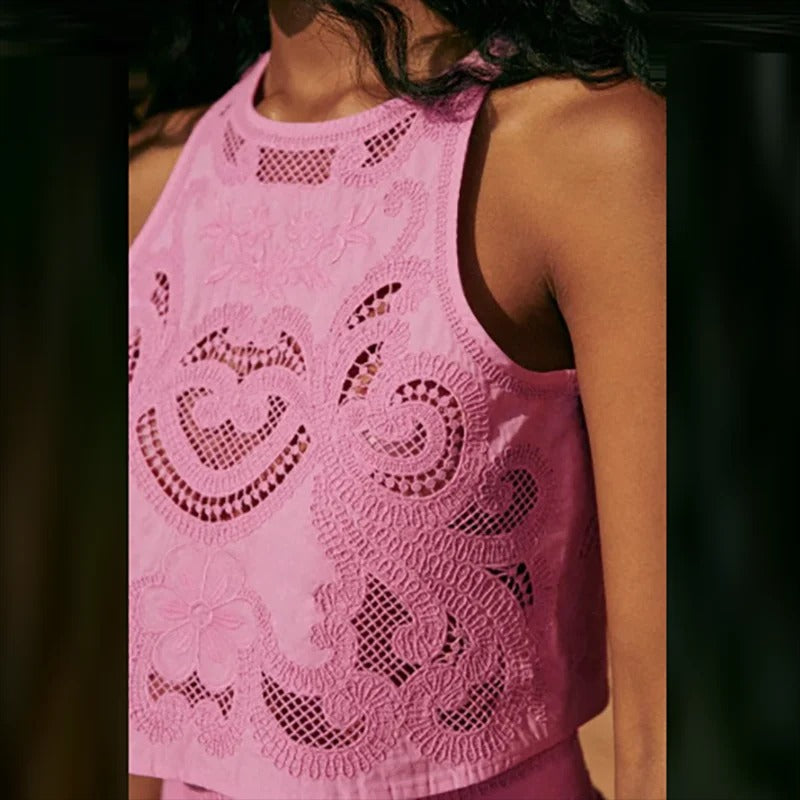 Celestial Charm Lace Skirt Set