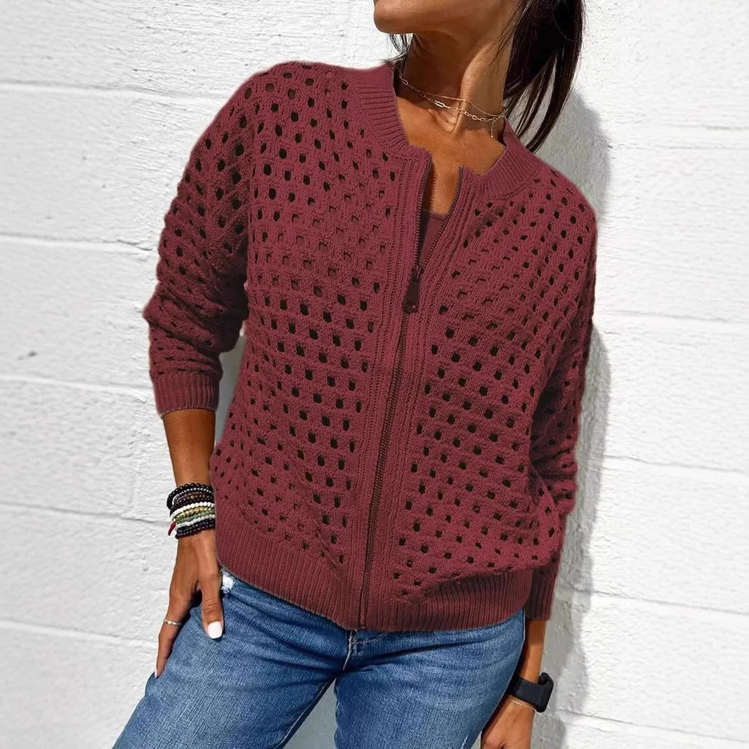Black Mesh Knit Jacket