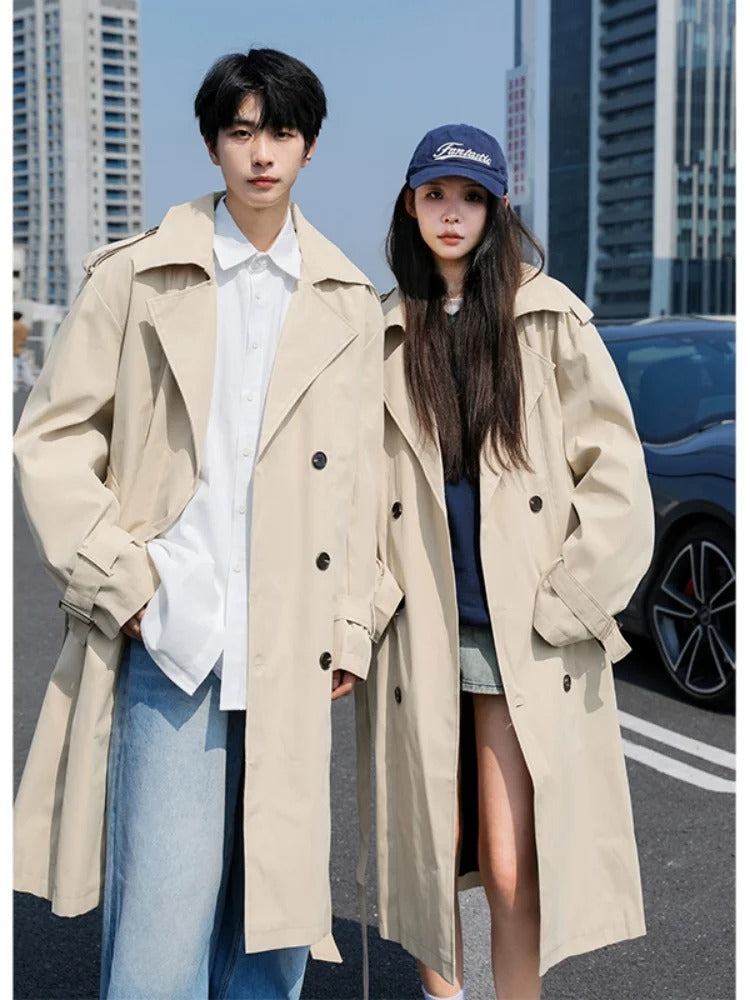 Brit Chic Men's Knee-Length Overcoat
