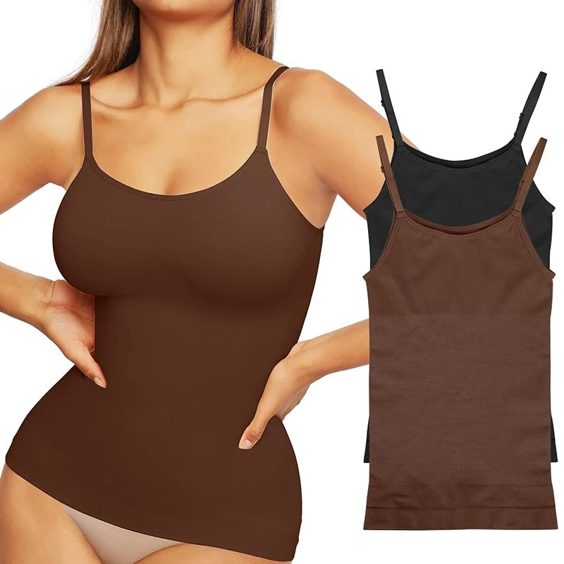 Sleek Crew Neck Slimming Shapewear Top