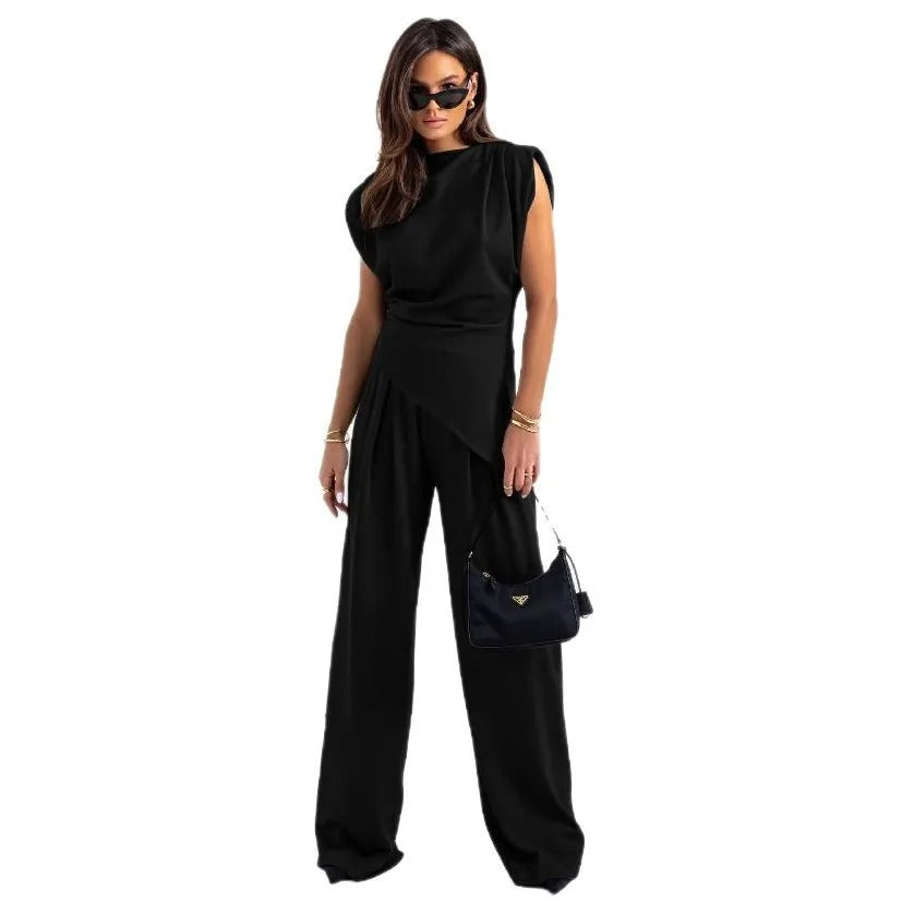 Women’s Off-Shoulder Wide-Leg Two-Piece Dress Set