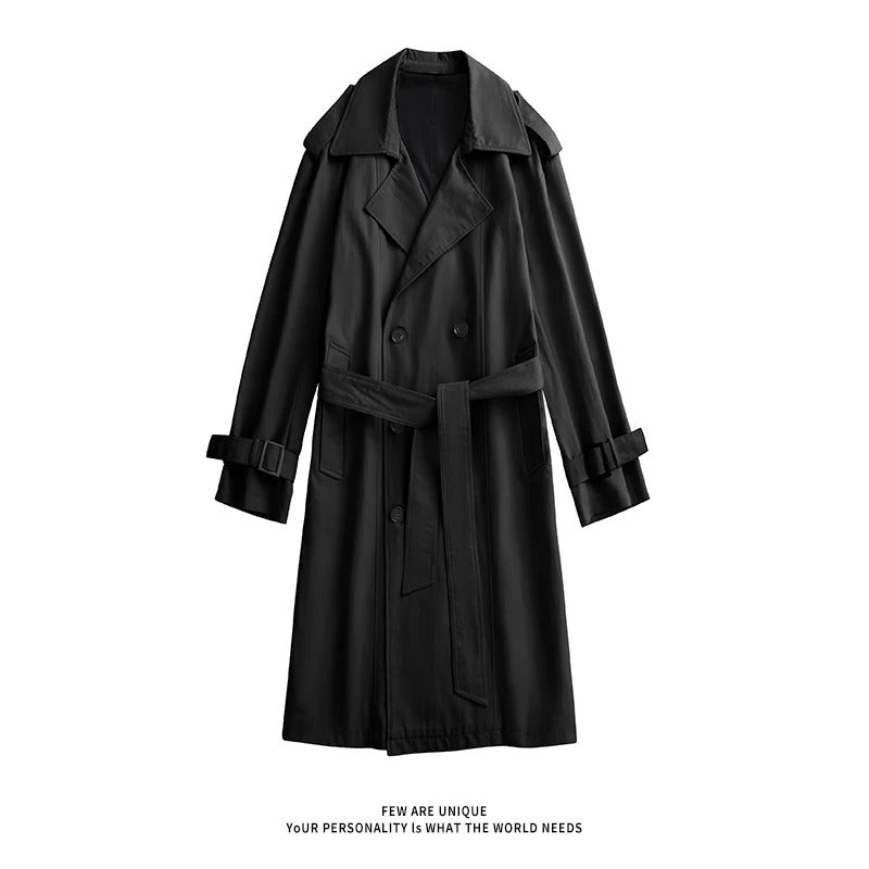 Brit Chic Men's Knee-Length Overcoat