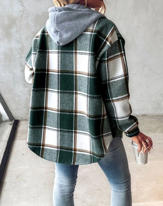 Plaid Street Style Hoodie