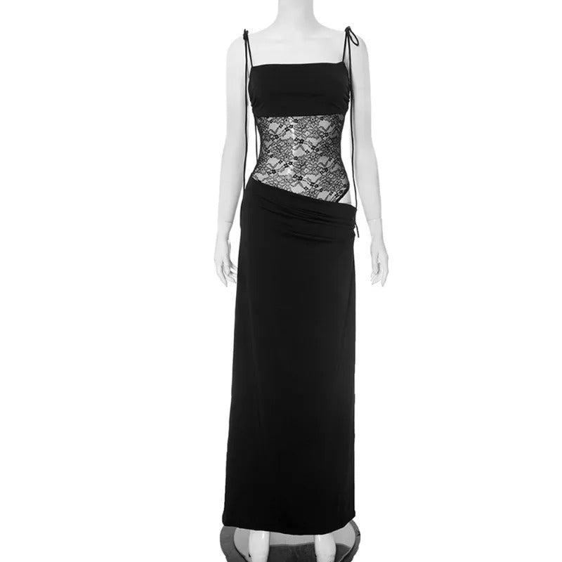 Tuularose Lace Backless Maxi Dress