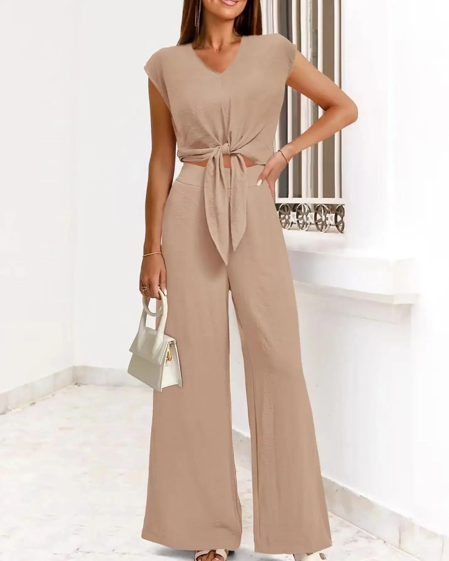 Women's Summer Belted 2-Piece Set