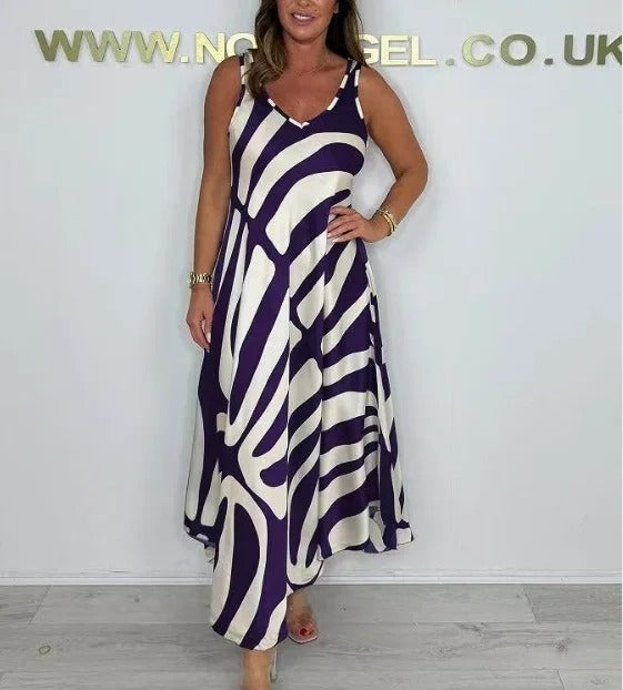 Sun-Kissed Loose Fit A-Line Dress