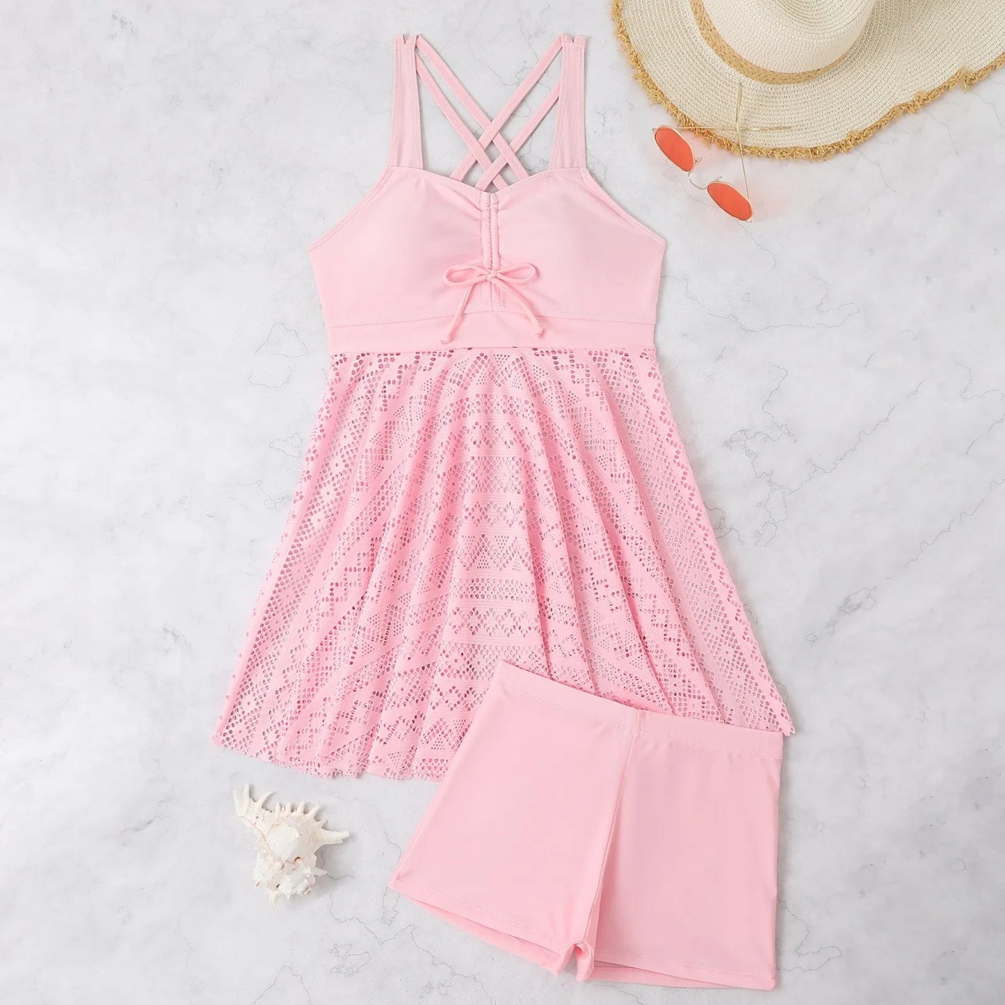 Elegant 2-Piece Skirted Bikini Set