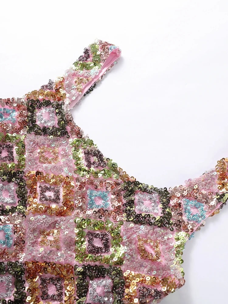 Glam Sparkle Sequined Mini Dress