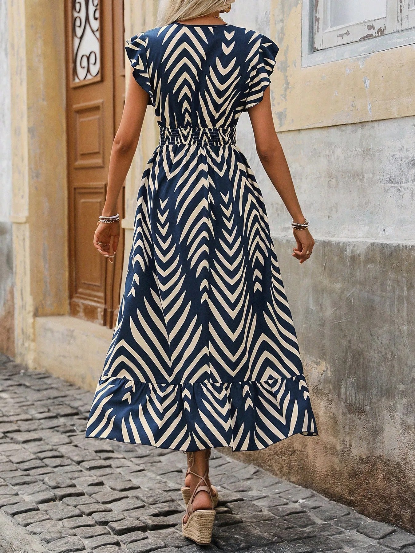 Printed Tie-Hem Summer Dress