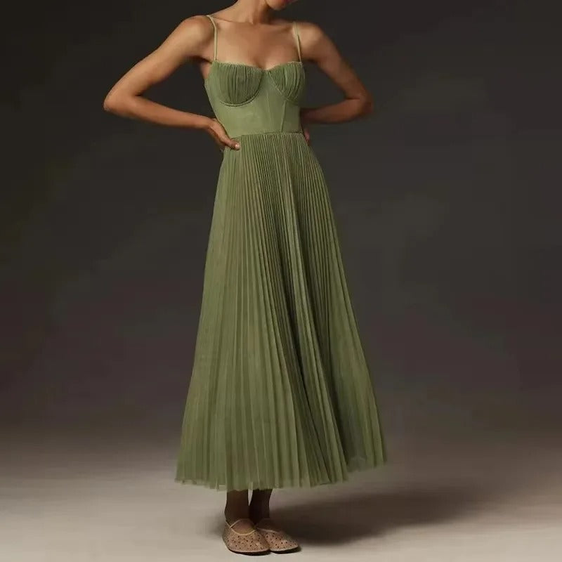 Sexy Strapless Pleated A-Line Dress