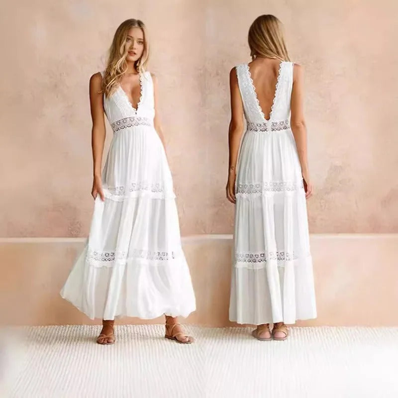 Elegant Lace Bohemian Dress
