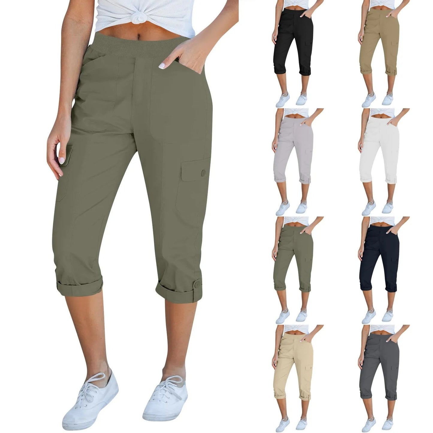 Ease Fit Charm High Waist Knit Capris