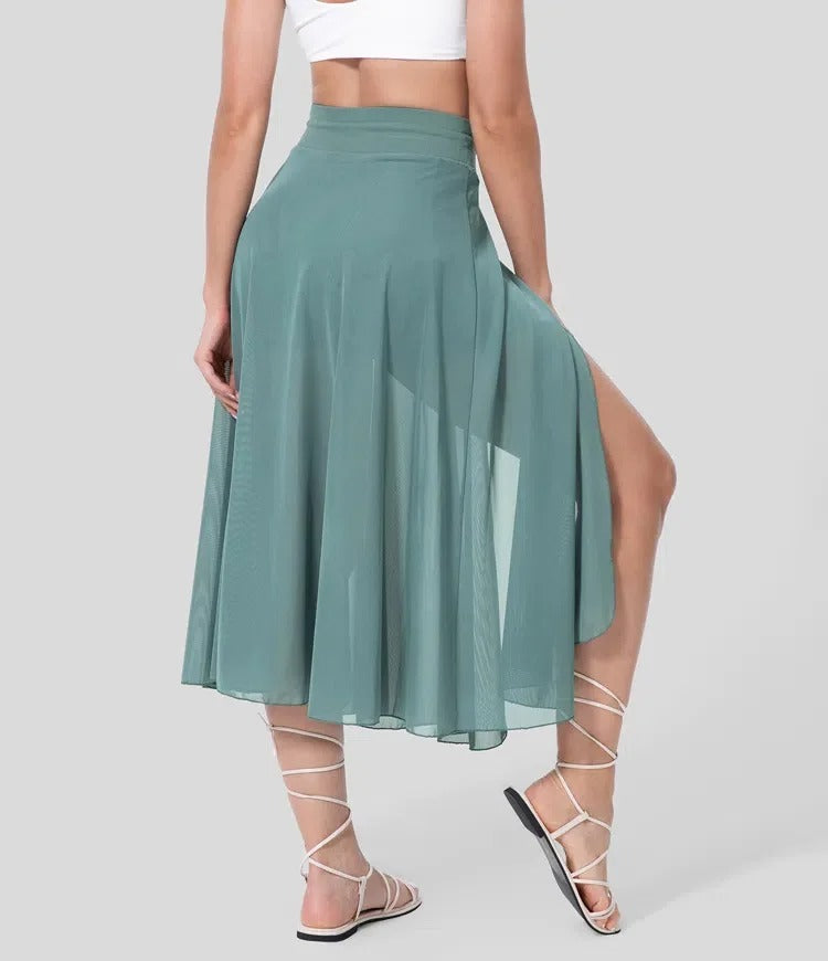 Goddess Glow Sheer Skirt Jumpsuit