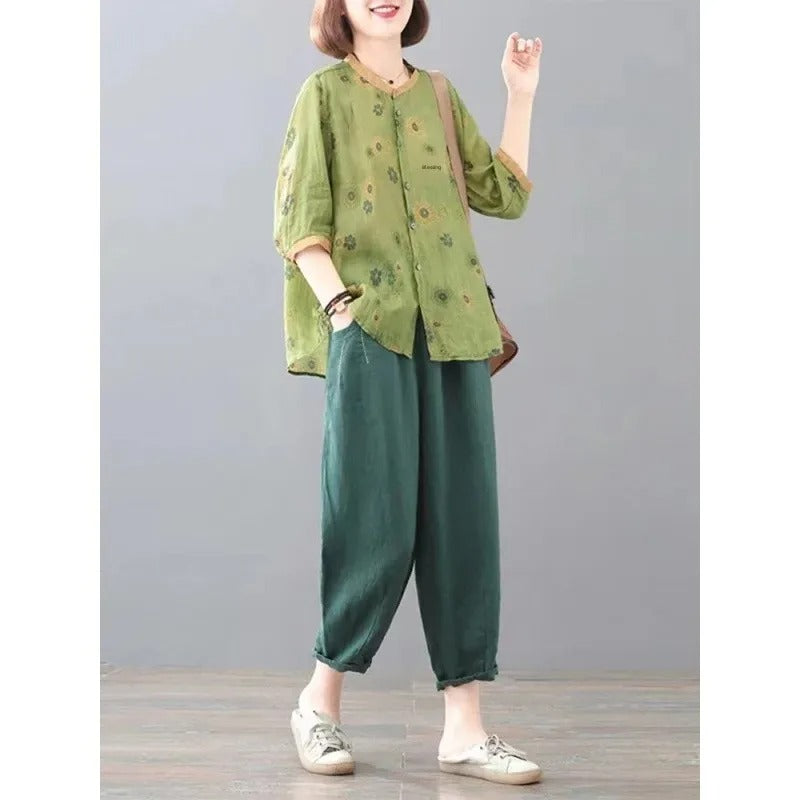 Cotton Linen Two-Piece Set