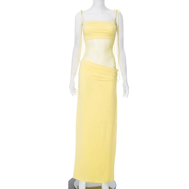Tuularose Lace Backless Maxi Dress