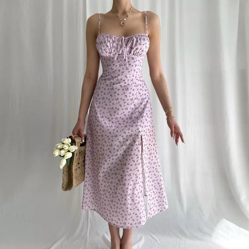 Elegant Floral Beach Bodycon Dress