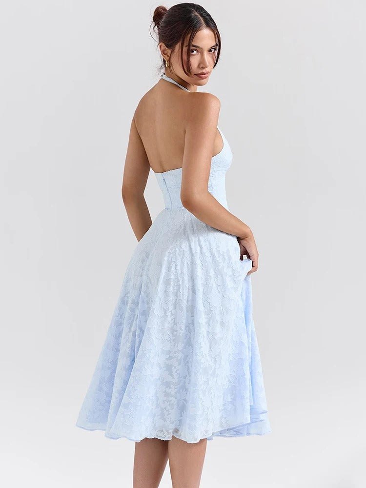 Elegant Halter Evening Dress